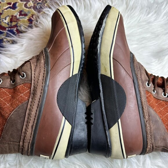 SOREL Rust Lace-Up Duck Boots Women Sz 8.5 Waterproof Winter Farmhouse Cottage - Picture 10 of 13